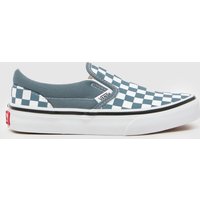 Vans Grey Classic Slip-On Boys Junior Trainers Vans Grey Classic Slip-On Boys Junior Trainers