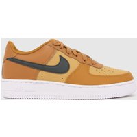 Nike Tan Air Force 1 Boys Youth Trainers Nike Tan Air Force 1 Boys Youth Trainers