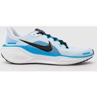 Nike White & Pl Blue Air Zoom Pegasus 41 Boys Youth Trainers Nike White & Pl Blue Air Zoom Pegasus 41 Boys Youth Trainers