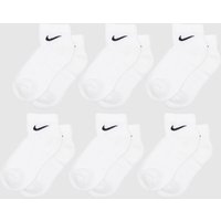 Nike Ankle Socks 6 Pack in White & Black, Size: 2-5 Nike Ankle Socks 6 Pack in White & Black, Size: 2-5