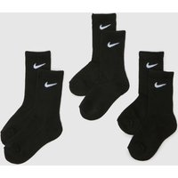 Nike Kids Basic Crew Socks 3 Pack in Black & White, Size: 9.5-2.5 Nike Kids Basic Crew Socks 3 Pack in Black & White, Size: 9.5-2.5