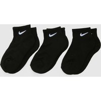 Nike Kids Basic Ankle Socks 3 Pack in Black, Size: 9.5-2.5 Nike Kids Basic Ankle Socks 3 Pack in Black, Size: 9.5-2.5