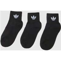adidas Originals Kids Ankle Socks 3 Pack in Black & White, Size: 4.5-5.5 adidas Originals Kids Ankle Socks 3 Pack in Black & White, Size: 4.5-5.5