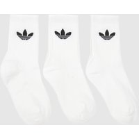 adidas Originals Kids Crew Socks 3 Pack in White & Black, Size: 12.5-1 adidas Originals Kids Crew Socks 3 Pack in White & Black, Size: 12.5-1