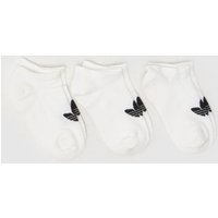 adidas Kids Trefoil Liner Socks 3 Pack in White & Black, Size: 9.5-11.5 adidas Kids Trefoil Liner Socks 3 Pack in White & Black, Size: 9.5-11.5