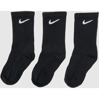 Nike Crew Socks 3 Pack in Black & White, Size: 45779 Nike Crew Socks 3 Pack in Black & White, Size: 45779