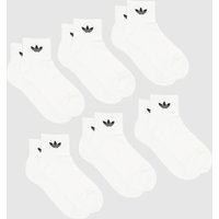adidas Originals Ankle Sock 6 Pack in White & Black, Size: 4.5-5.5 adidas Originals Ankle Sock 6 Pack in White & Black, Size: 4.5-5.5