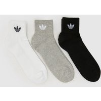 adidas Originals Mid Crew Sock 3 Pk in White & Black, Size: 4.5-5.5 adidas Originals Mid Crew Sock 3 Pk in White & Black, Size: 4.5-5.5