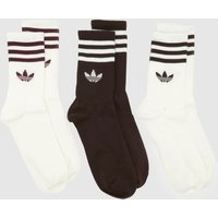 adidas Off-White Multi Stripe Crew Socks 3 Pack adidas Off-White Multi Stripe Crew Socks 3 Pack