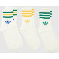 adidas Multi Stripe Crew Socks 3 Pack adidas Multi Stripe Crew Socks 3 Pack