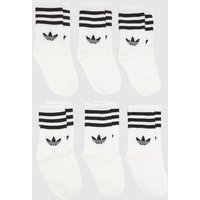 adidas White & Black Stripe Crew Sock 6 Pack adidas White & Black Stripe Crew Sock 6 Pack