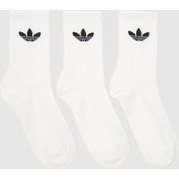 adidas Originals Crew Sock 3 Pack in White & Black, Size: 38845 adidas Originals Crew Sock 3 Pack in White & Black, Size: 38845