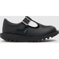 Kickers black t bar vegan Girls Toddler Shoes