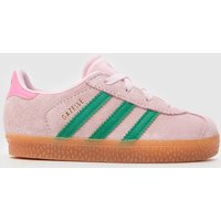 adidas Pale Pink Gazelle Girls Toddler Trainers adidas Pale Pink Gazelle Girls Toddler Trainers