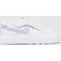 Nike White & Purple Force 1 Low EasyOn Girls Toddler Trainers Nike White & Purple Force 1 Low EasyOn Girls Toddler Trainers