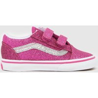 Vans Pink Old Skool V Girls Toddler Trainers Vans Pink Old Skool V Girls Toddler Trainers