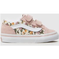 Vans Pink Multi Old Skool V Girls Toddler Trainers Vans Pink Multi Old Skool V Girls Toddler Trainers