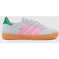 adidas Silver Gazelle Girls Junior Trainers adidas Silver Gazelle Girls Junior Trainers