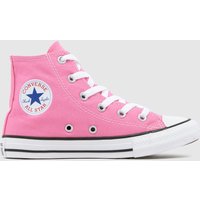 Converse Pink All Star Hi Girls Junior Trainers Converse Pink All Star Hi Girls Junior Trainers