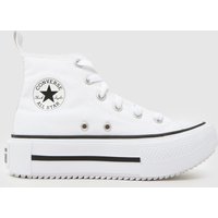 Converse White All Star Lift Double Stack Girls Junior Trainers Converse White All Star Lift Double Stack Girls Junior Trainers
