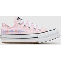 Converse Pale Pink All Star Lo EVA Lift Girls Junior Trainers Converse Pale Pink All Star Lo EVA Lift Girls Junior Trainers