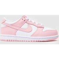 Nike White & Pink Dunk Low Girls Junior Trainers Nike White & Pink Dunk Low Girls Junior Trainers