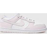Nike White & Purple Dunk Low Girls Junior Trainers Nike White & Purple Dunk Low Girls Junior Trainers