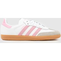 adidas White & Pink Samba OG Girls Youth Trainers adidas White & Pink Samba OG Girls Youth Trainers