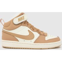 Nike Beige Multi Court Borough Mid 2 Girls Youth Trainers Nike Beige Multi Court Borough Mid 2 Girls Youth Trainers