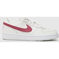 Nike White & Burgundy Court Borough Low Girls Youth Trainers Nike White & Burgundy Court Borough Low Girls Youth Trainers