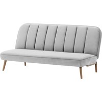Lull Click-Click Sofa Bed, silver, Leg colour: wax black
