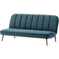 Lull Click-Click Sofa Bed, dirty blue, Leg colour: wax black