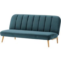 Lull Click-Click Sofa Bed, dirty blue, Leg colour: like oak