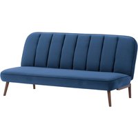 Lull Click-Click Sofa Bed, blue, Leg colour: dark oak