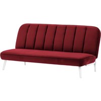 Lull Click-Click Sofa Bed, dark red, Leg colour: white