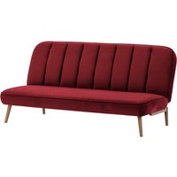 Lull Click-Click Sofa Bed, dark red, Leg colour: wax black