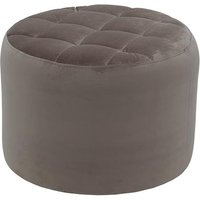 Flair Small Round Pouffe with Stitching, grey