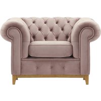 Chesterfield Grand Armchair, lilac, Leg colour: like oak