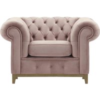 Chesterfield Grand Armchair, lilac, Leg colour: wax black