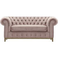 Chesterfield Grand 2 Seater Sofa, lilac, Leg colour: wax black