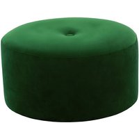 Flair Medium Round Pouffe 1 Button, dark green