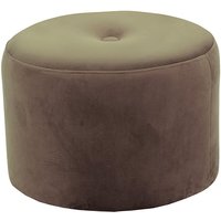 Flair Small Round Pouffe 1 Button, grey