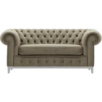 Chesterfield Grand 2 Seater Sofa, mink, Leg colour: white