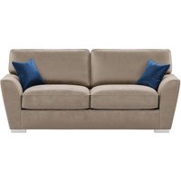 Majestic 3 Seater Sofa with Fitted Back Cushions, mink/blue