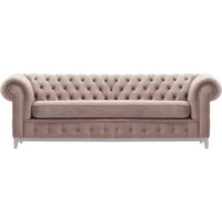 Chesterfield Grand 3 Seater Sofa, lilac, Leg colour: white