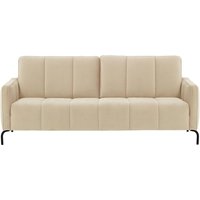 Opus Velvet 3 Seater Sofa, light beige