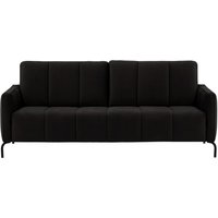 Opus Velvet 3 Seater Sofa, black