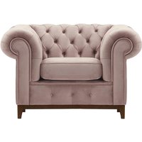 Chesterfield Grand Armchair, lilac, Leg colour: dark oak
