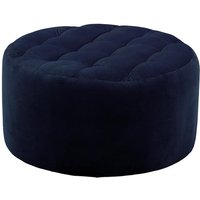Flair Medium Round Pouffe with Stitching, blue