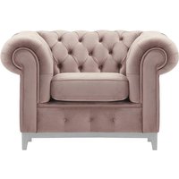 Chesterfield Grand Armchair, lilac, Leg colour: white
